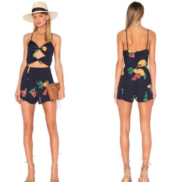 Privacy Please Lerado Romper Fruit Revolve Cut Out Navy - Picture 1 of 6